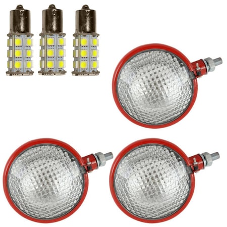 Aic Replacement Parts 45640DB Headlight and 12V Rear Combo Work Light Fits IH Fits FARMALL Tractor LED 45640DB-12-BULB